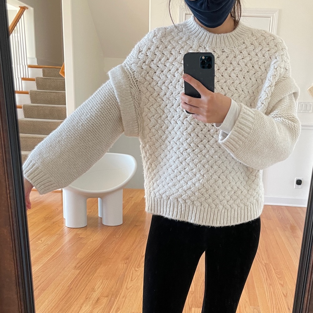 Mango knitted sweater puma cream size small